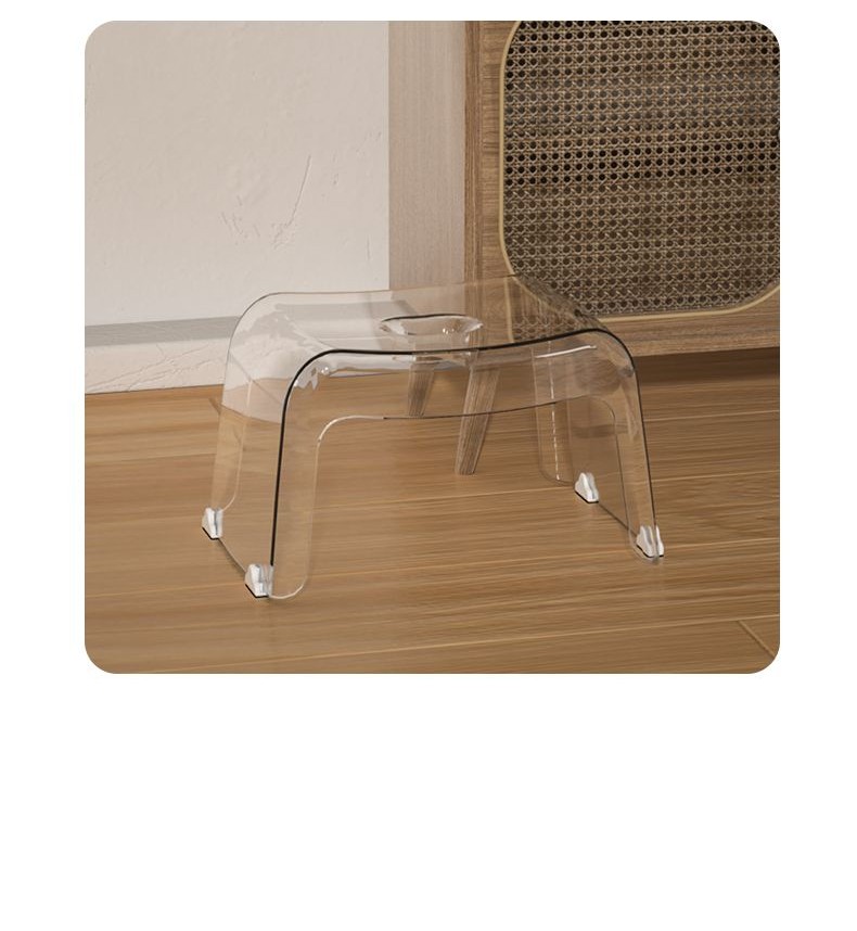 Household Small Bench Ins Style Advanced Transparent Crystal Plastic ...