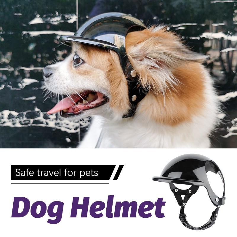 HamshMoc Motorcycle Dog Helmet Multi-sport Dog Hard Hat with Adjustable ...