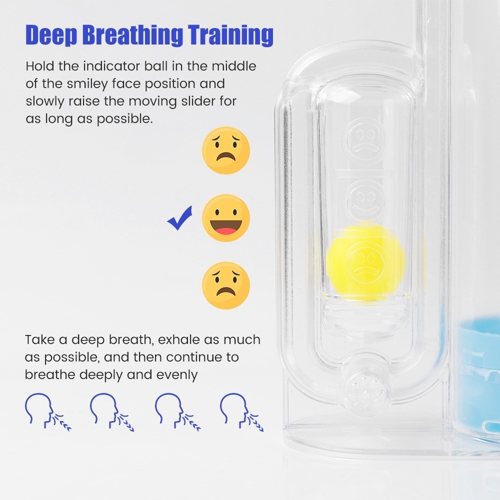 5000ml Single-Ball Breathing Trainer Lung Exerciser Incentive ...