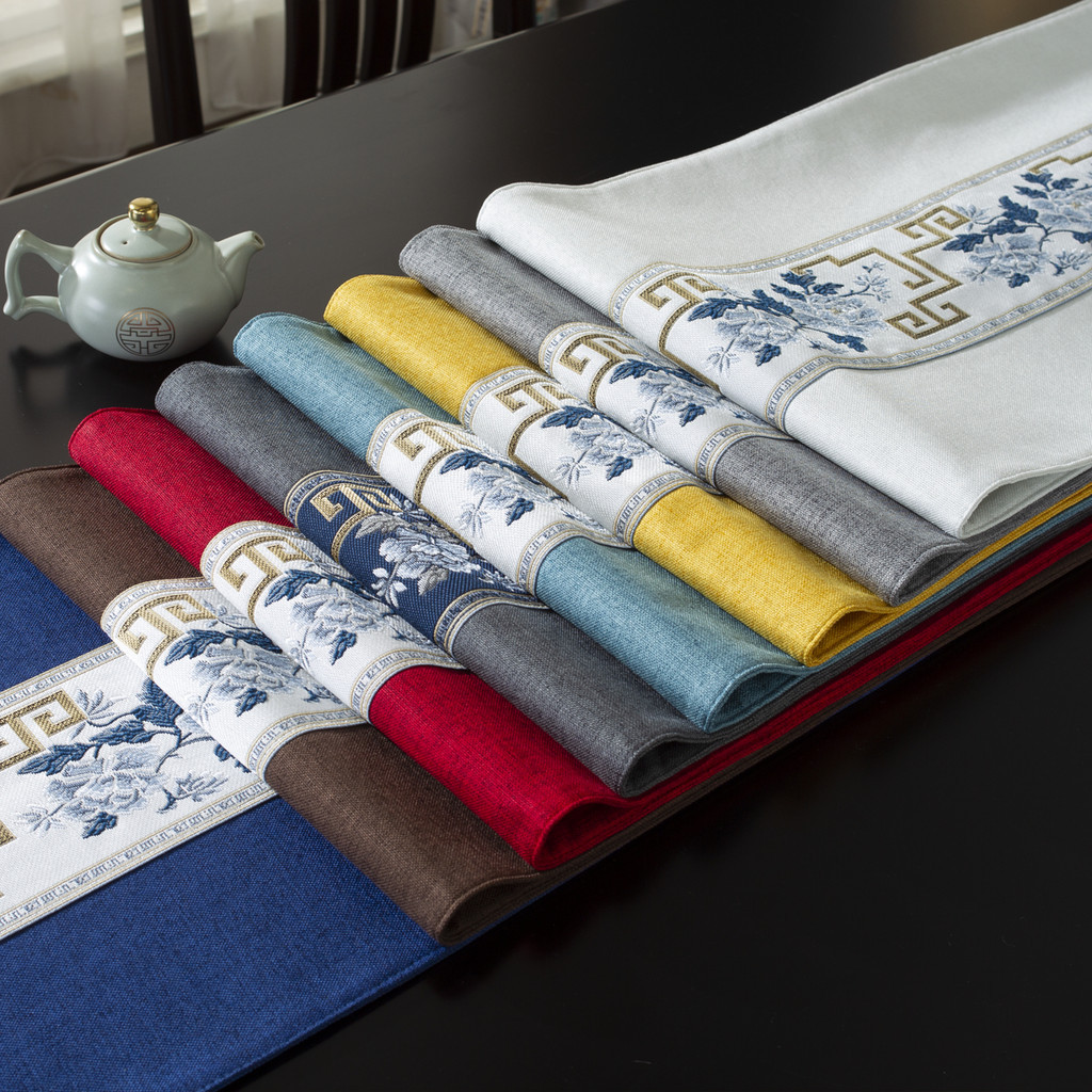Luxurious Chinese Table Mat Premium Fabric Waterproof Oil Proof Table ...