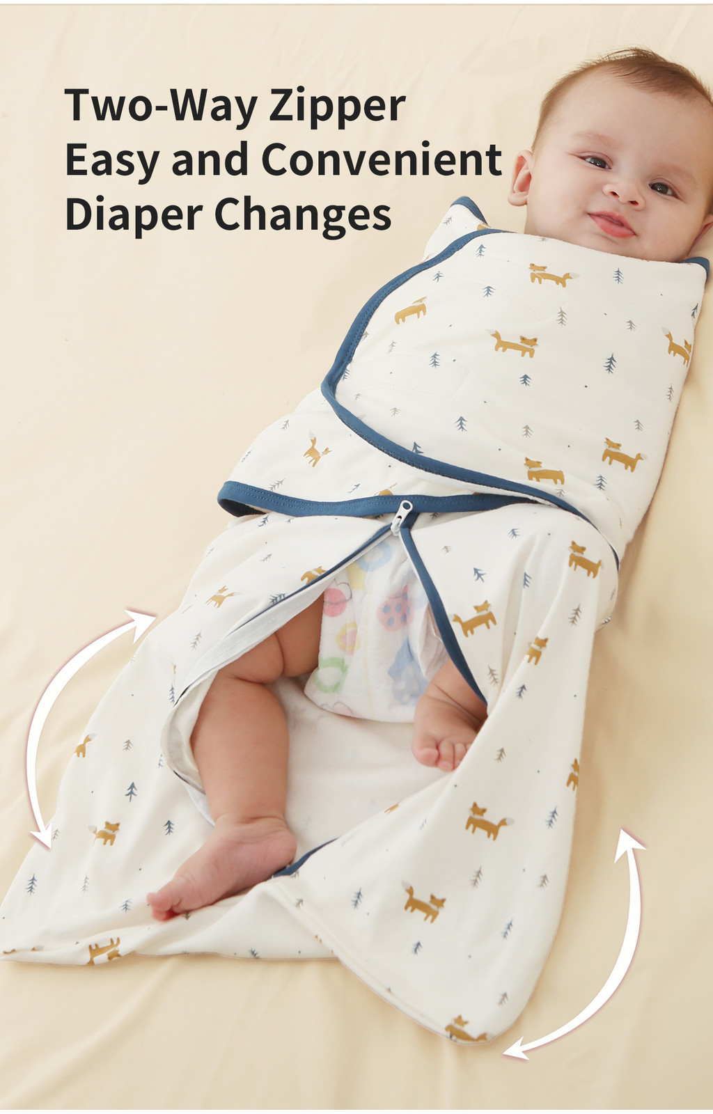 Newborn Baby Swaddle Blanket 2in1 Sleep Sack & Swaddle for Comfort