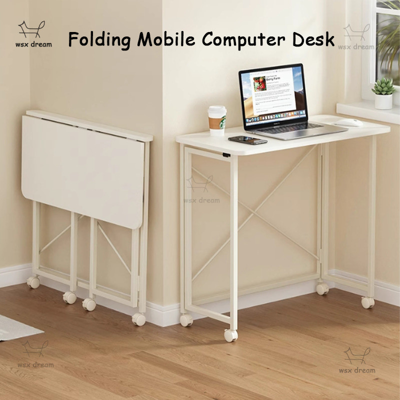 WSX Foldable Movable Computer Living Room Sofa Side Table Student ...