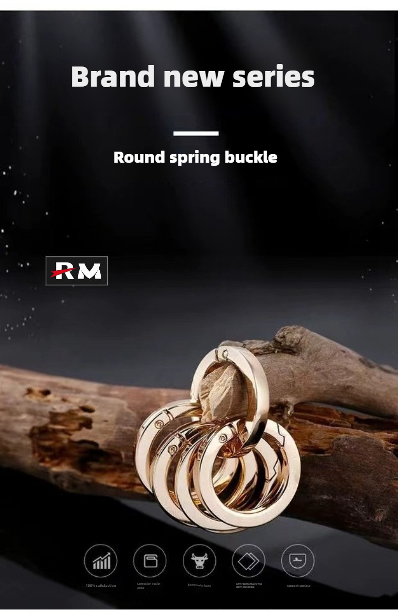 [2-Pcs] Zinc Alloy Spring Ring Square Wire Flat Wire Spring Buckle Bag ...