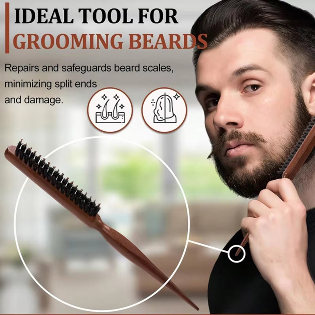 3 rows of sideburns fluffy Fluffy Hair pointy tail comb long handle ...