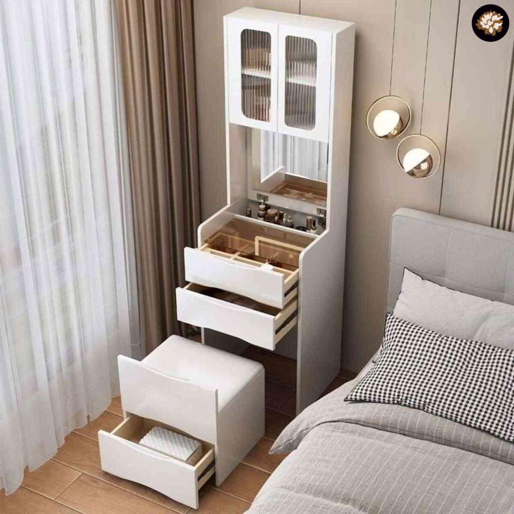MAQ Dressing Table Bedroom Small Household Storage Bucket Heightened ...