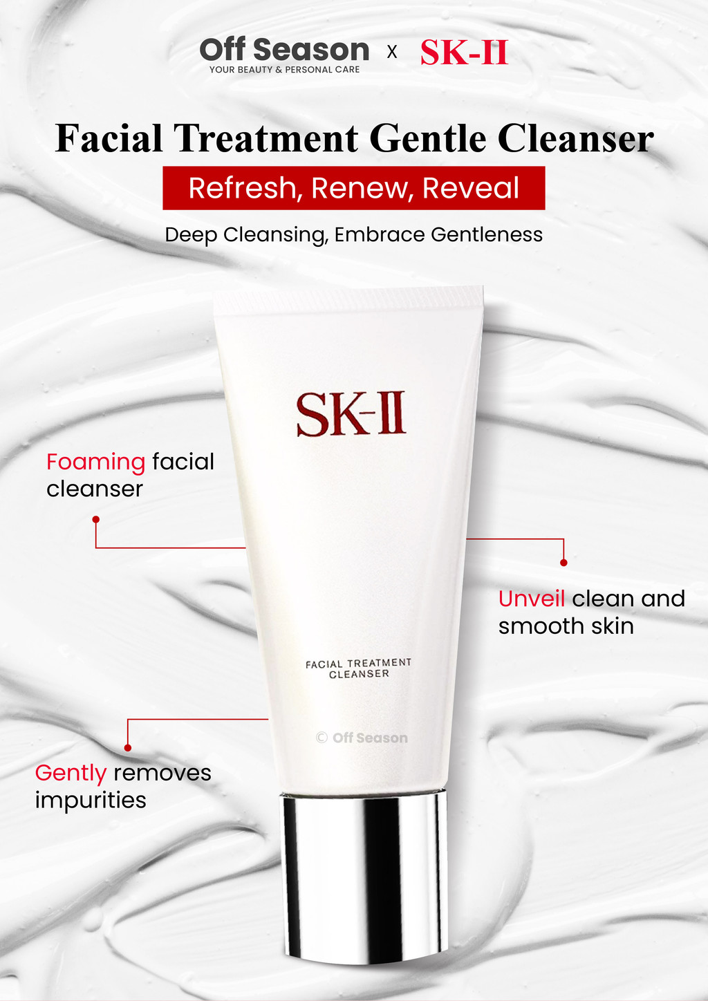 SK-II Facial Treatment Gentle Cleanser || SK2 / SKII Foam Cleanser ...