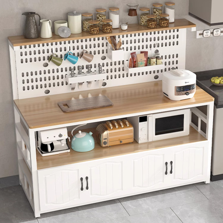 Kitchen Rack With Perforated Board Multi-layer Home Work Table Storage ...