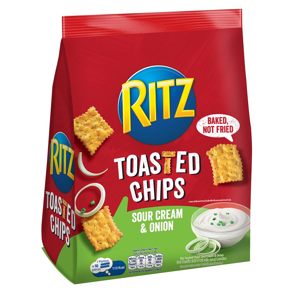 Ritz Toasted Chips Sour Cream & Onion Biscuits 229g (PM) | Shopee Singapore
