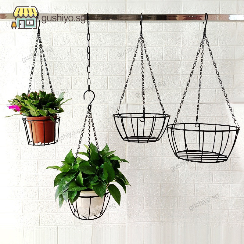 Hanger Flower Rack Iron Hanging Simple Basket Flower Pot Rack ...