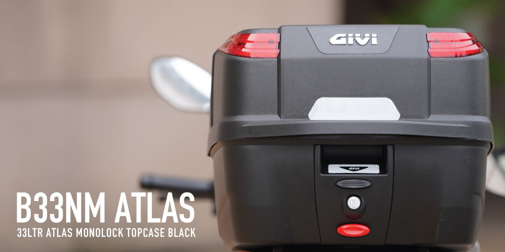 GIVI BOX B33NM ATLAS 33 LITRE ATLAS MONOLOCK TOPCASE BOX GIVI GIVIBOX ...
