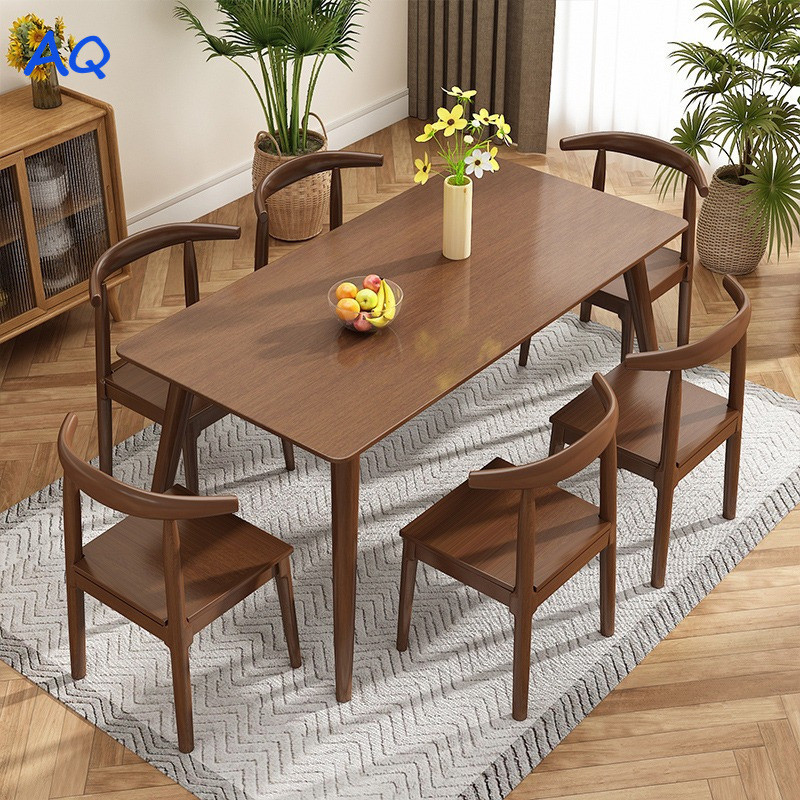 RAQ Dining Table Solid Wood Dining Table Rectangular Dining Table ...