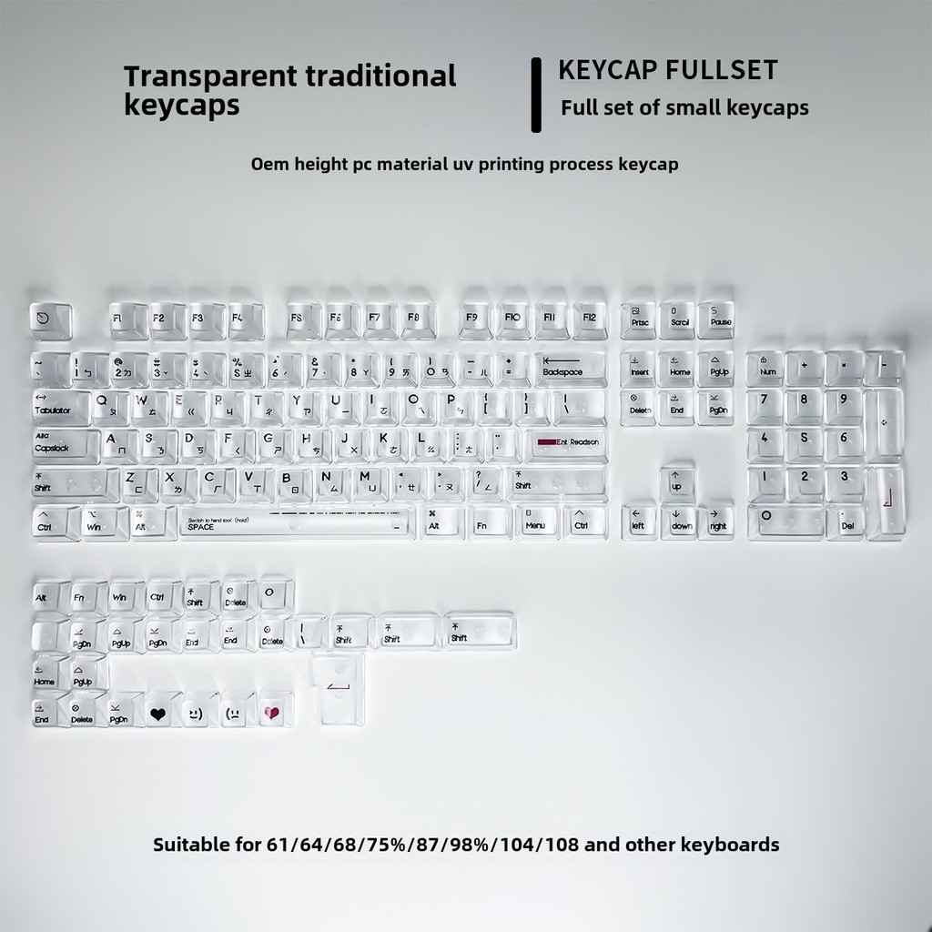 New Keycap Personalized Traditional Phonetic Root Transparent Keycap ...