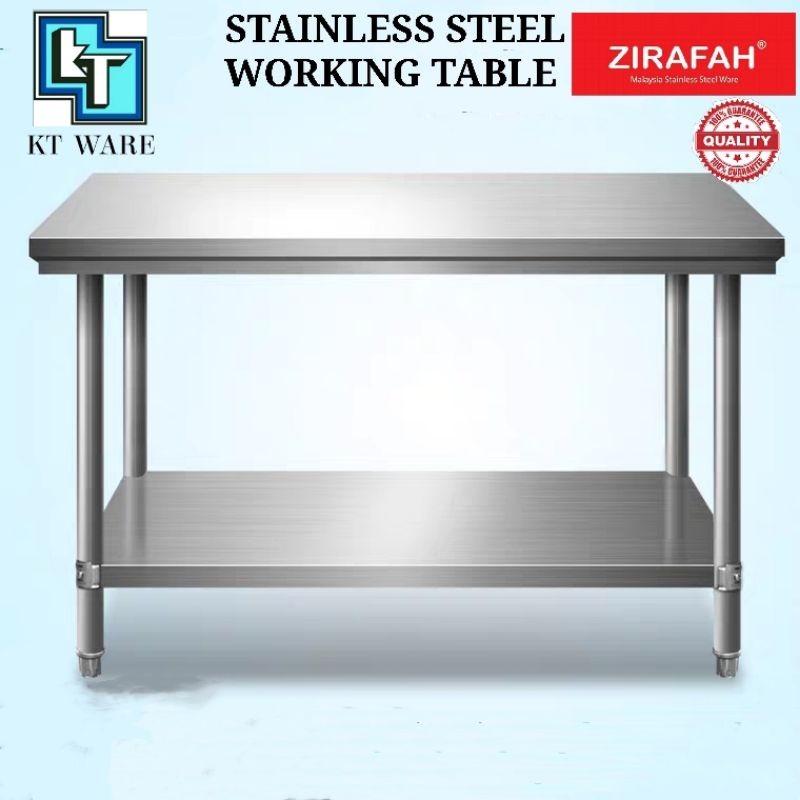 in stock KT WARE 2 Tier Stainless Steel Kitchen Working Table Storage ...