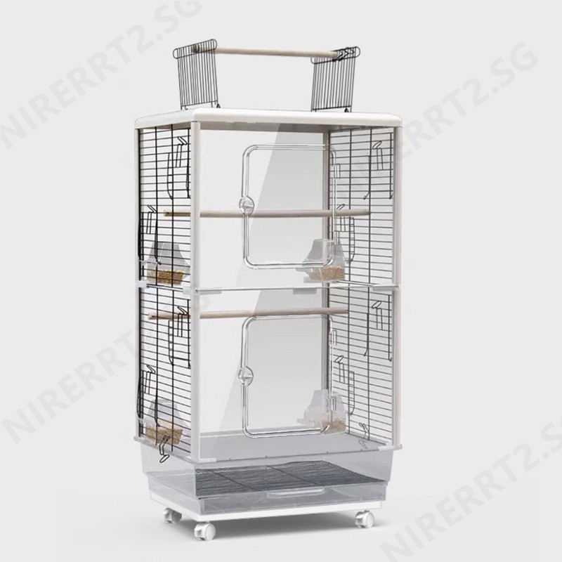 Bird Cage Deluxe Viewing Parrot Cage Phoenix Peony Bird Cage ...