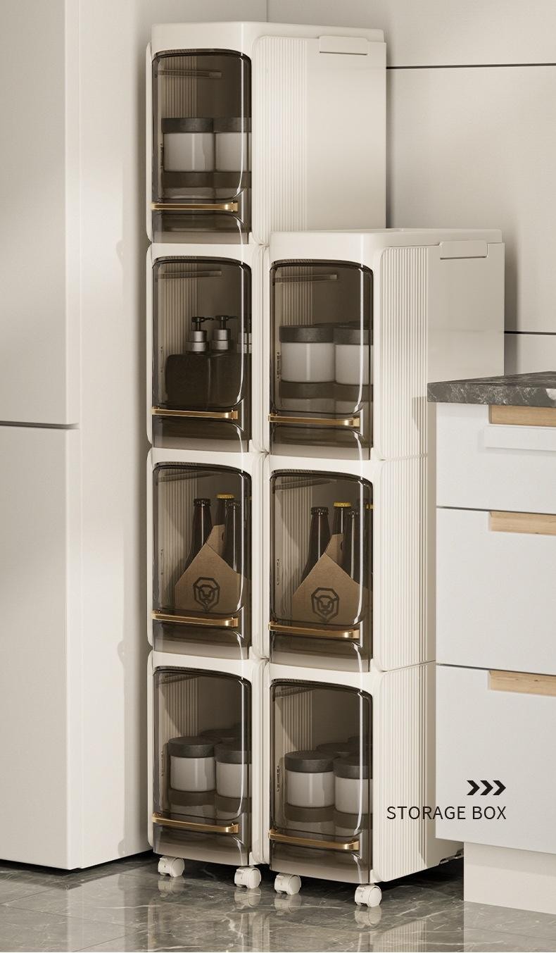 【SG Ready Stock】 Foldable Slim Gap Cabinet - Plastic Space Saver ...