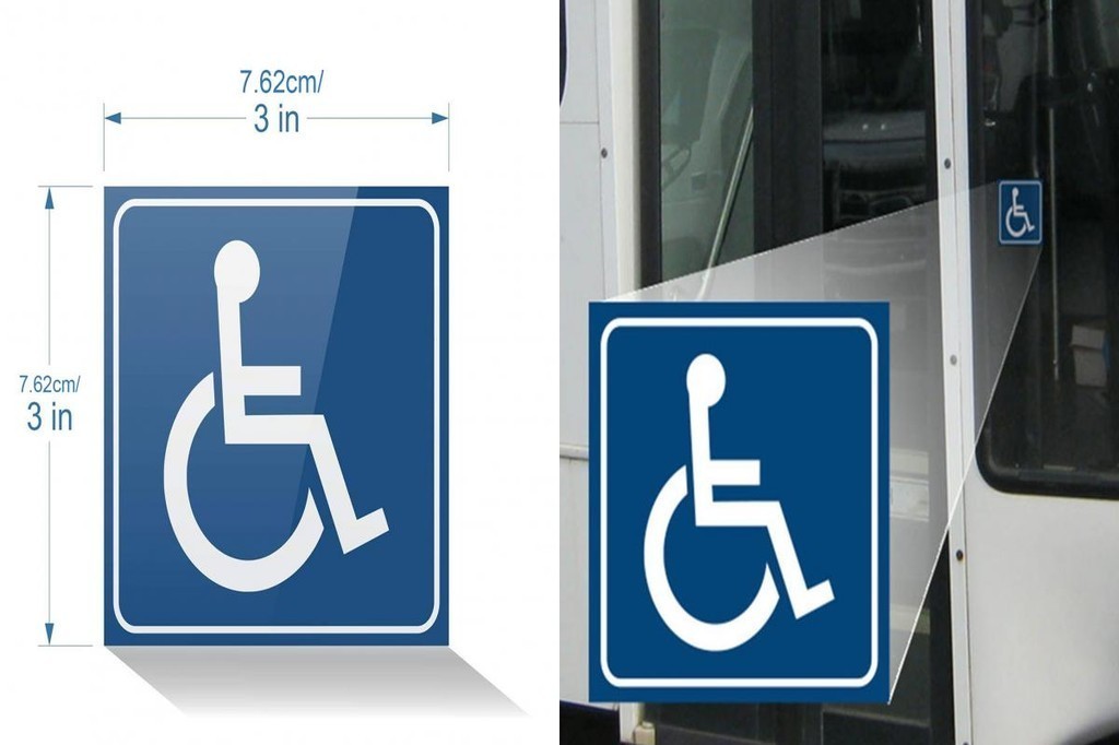 Security Labels for Glass 4 Sheets Waterproof Disability Stickers Clear ...