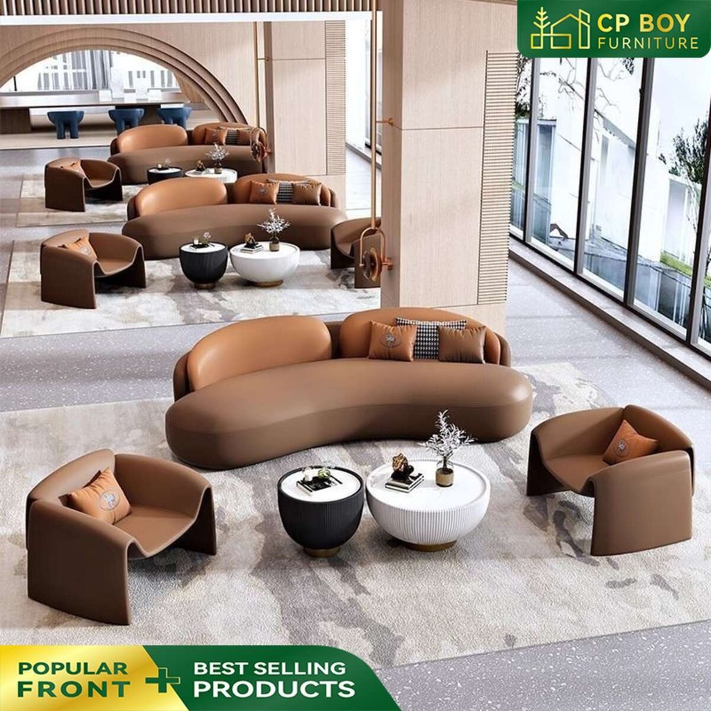 Ssr Light Luxury Modern Reception And Reception Sofa, Leather Art ...
