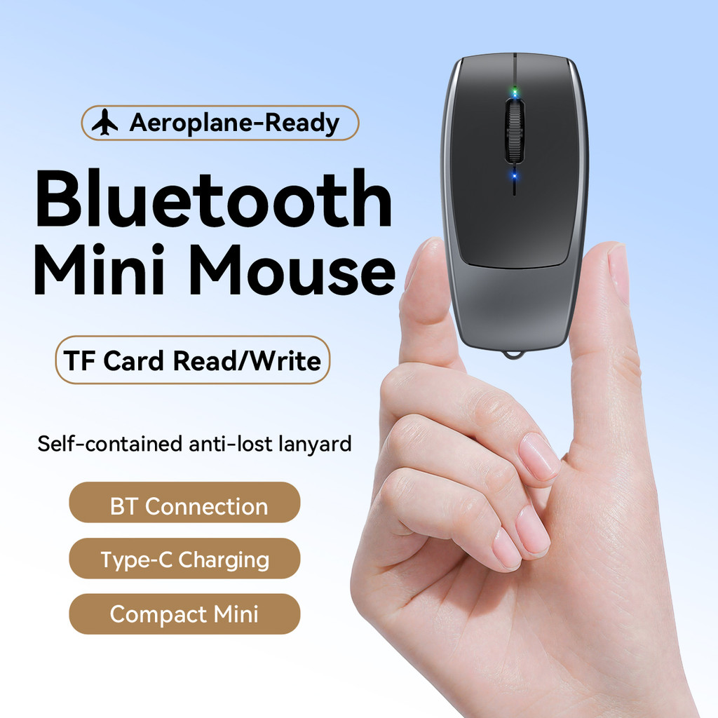 CHUYI Wireless Bluetooth Mini Mouse Support TF Card Reading And Writing ...