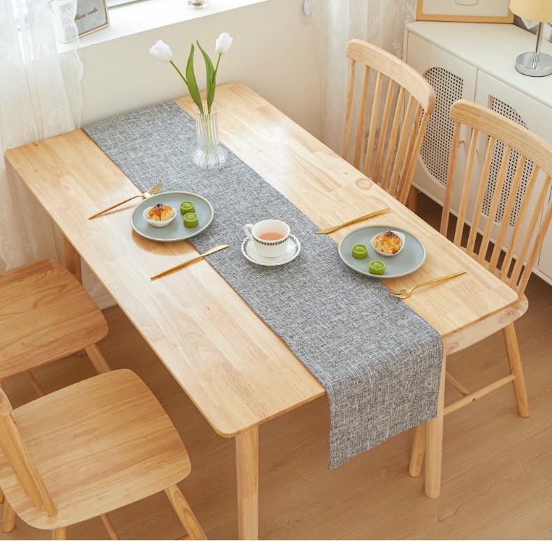 New Thick Linen Solid Color Table Runner Light Luxury Home Boxer Bed ...
