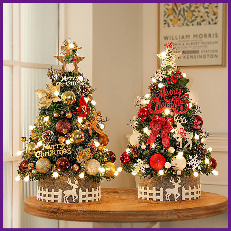 Christmas Tree 2024 New Desktop Ornaments Christmas Tree With Lights