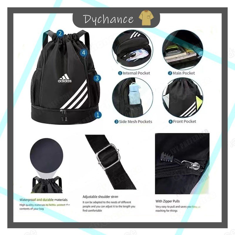 Drawstring Backpack Waterproof Sports Bag Basketball Backpacks Oxford ...