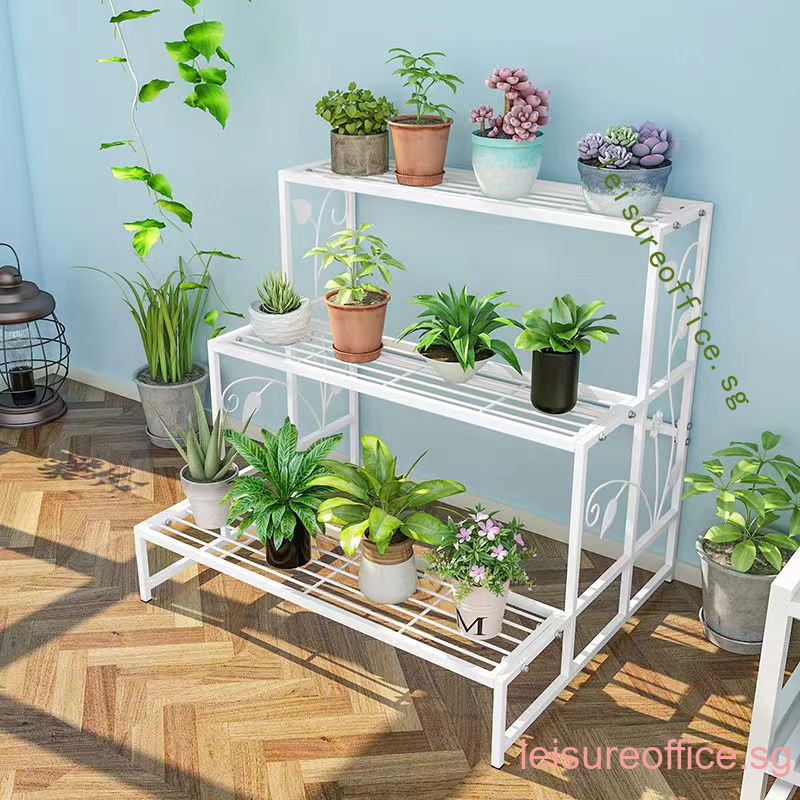 Multi-Layer Stainless Steel Flower Rack Metal Plant Planters Pots Rack ...