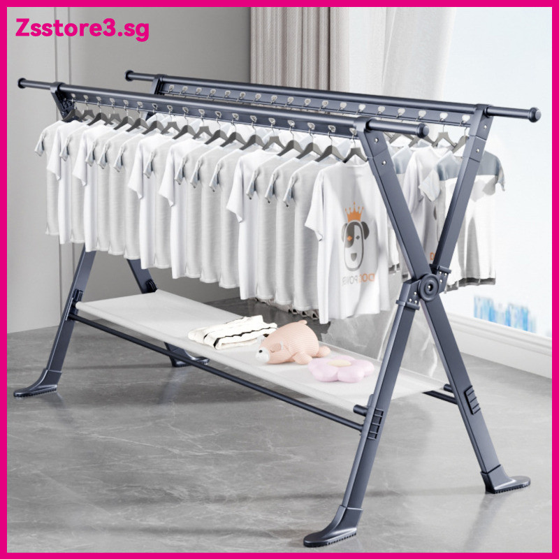 Clothes Drying Rack New Gray Stainless Steel Folding Clothes Drying ...