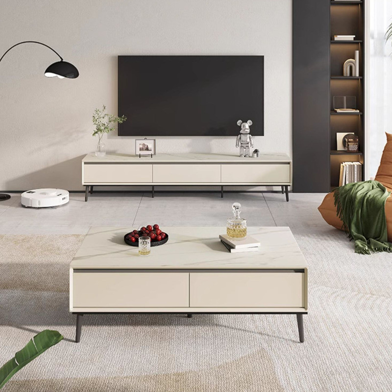 Light Luxury Rock Slab TV Console Living Room TV Cabinet Tv Console ...