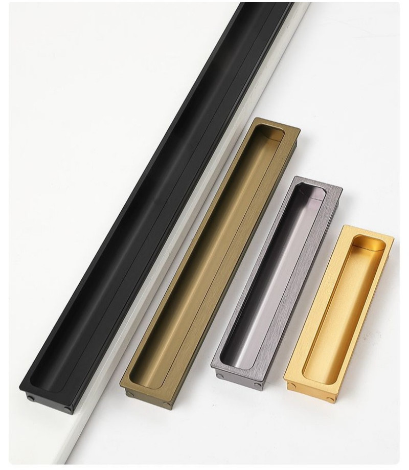 Built-in handle Bronze drawer Dark handle Built-in wardrobe door ...