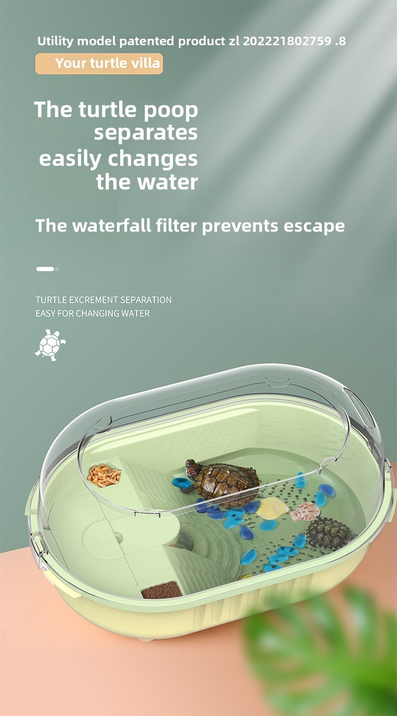 Hot! Hot!New Household Waterfall Style Turtle Tank with Climbing ...