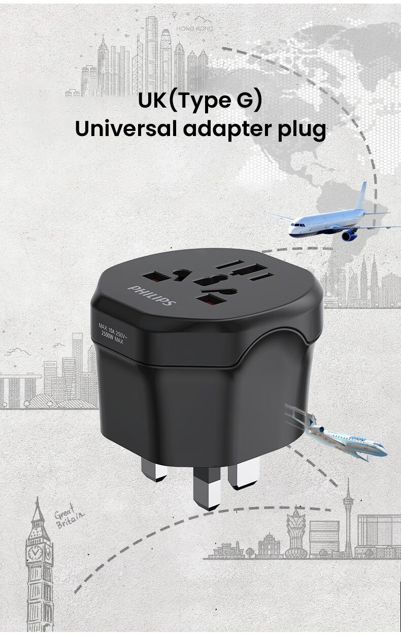 Philips Power Universal Adapter Plug Compact and Portable | Shopee ...