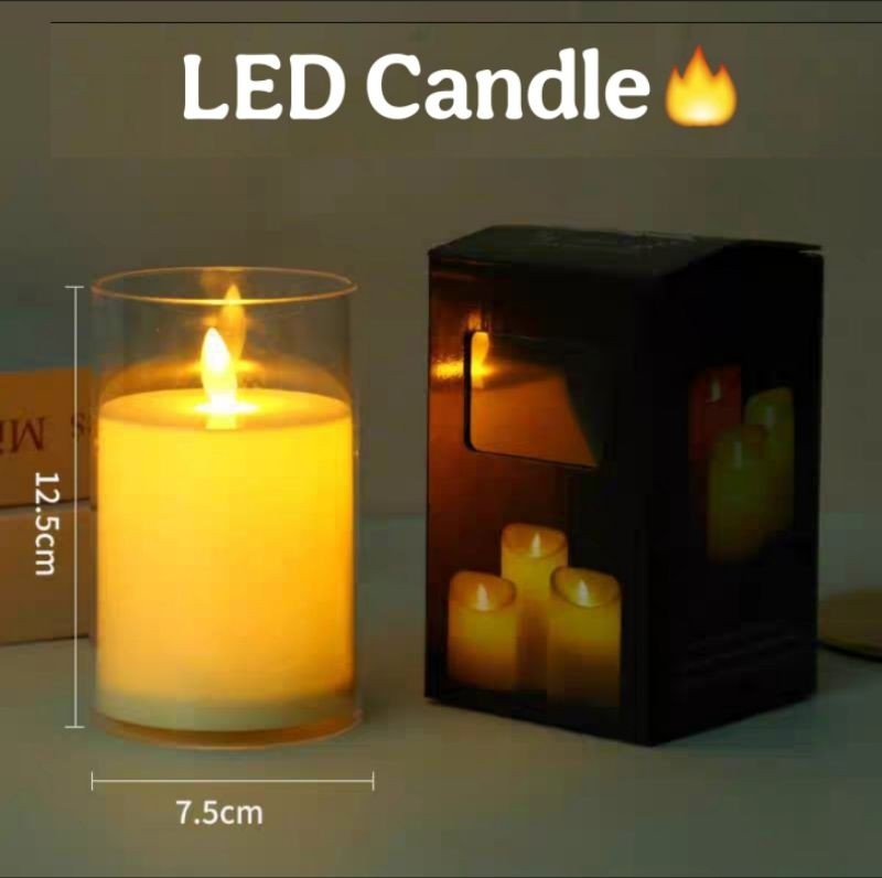 LED Flameless Candle Set with Remote / Pillar Candles Battery Operated ...