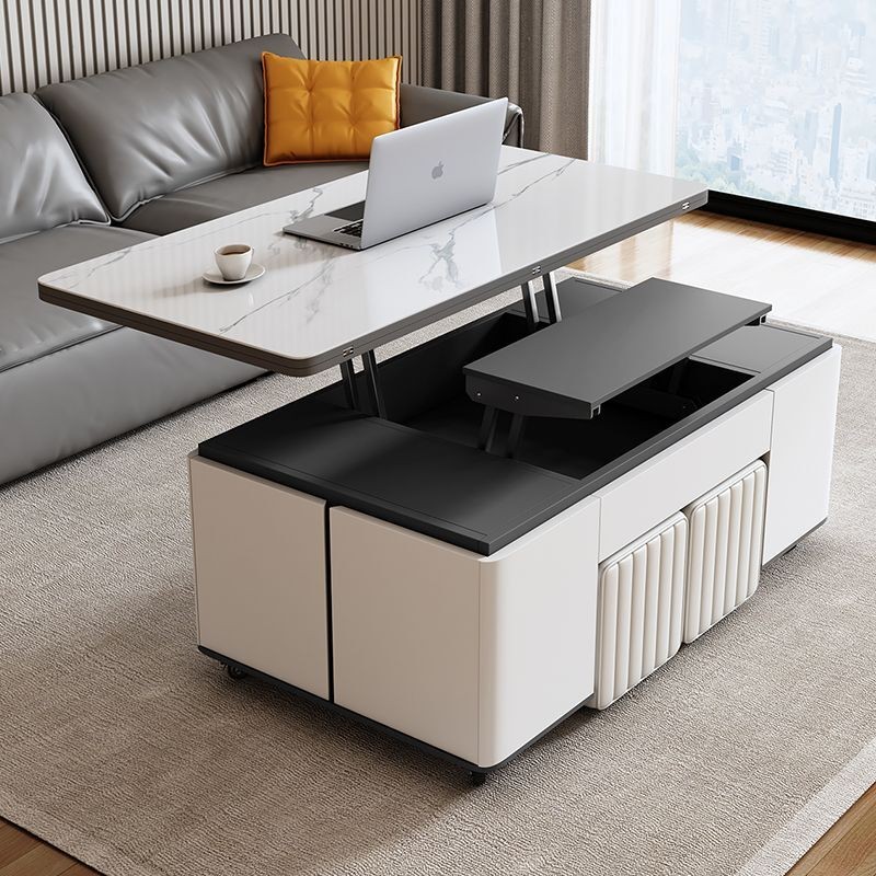 Coffee Table Simple Rock Board Lifting Tea Dual-purpose Folding Coffee ...