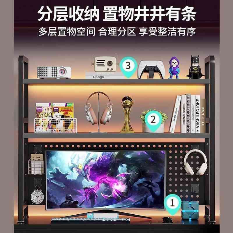Desk Shelf Table Bookshelf Metal Hole Board Storage Rack Simple Student ...