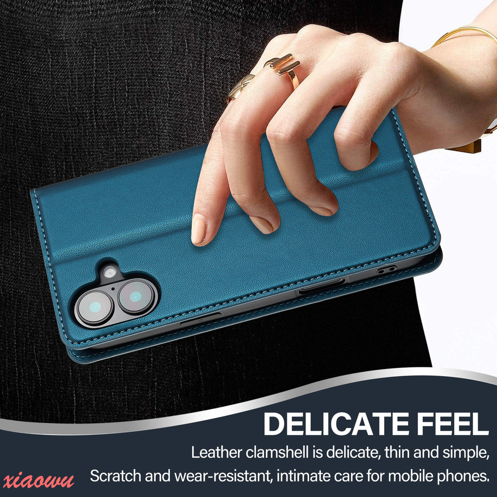 Luxury Leather MAGNETIG CLOSURE Phone Case For iPhone 17 Air 17 PRO MAX ...
