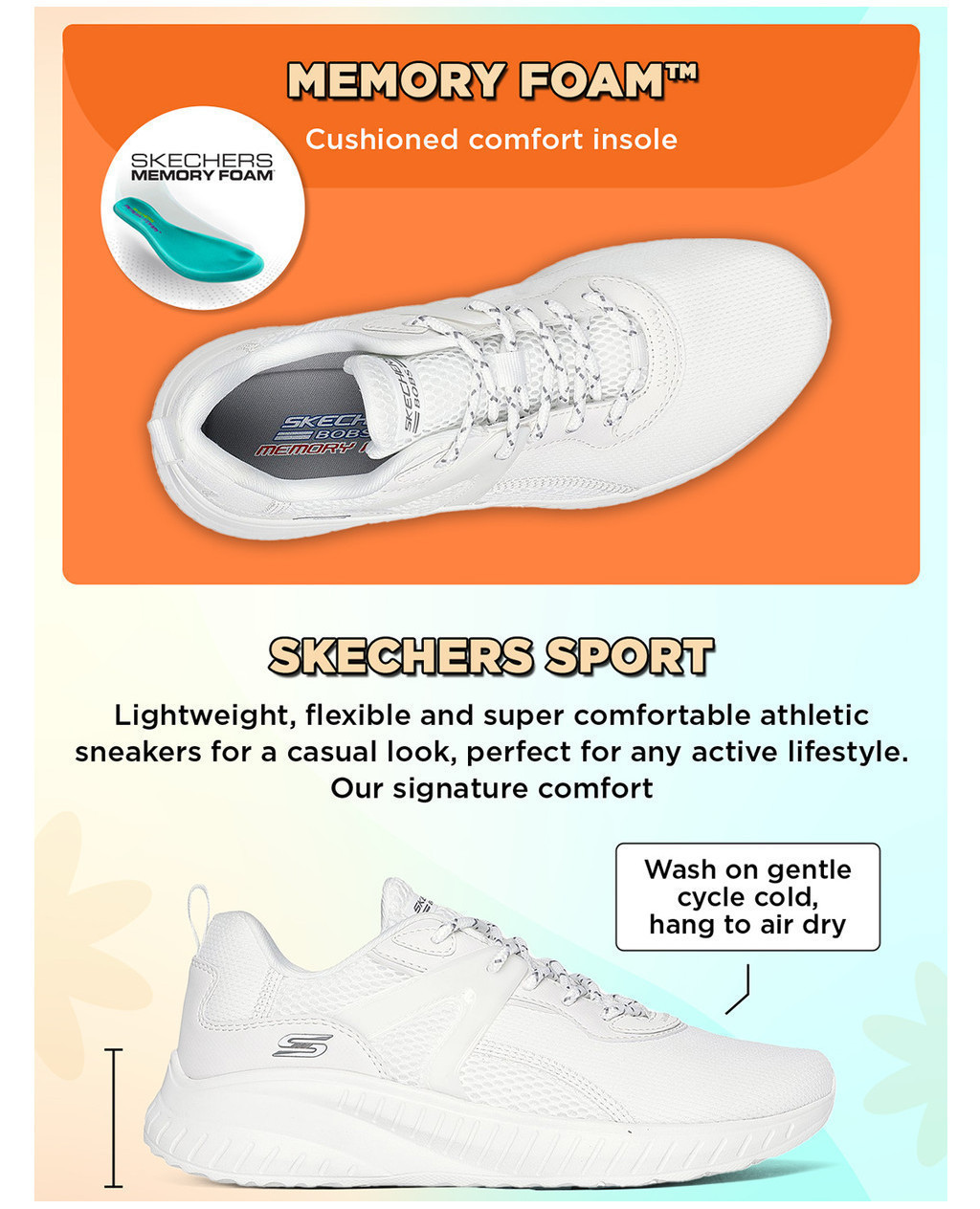 Skechers Online Exclusive Women BOBS Sport Squad Chaos Brilliant Synergy Casual Shoes 117237 W Memory Foam Shopee Singapore