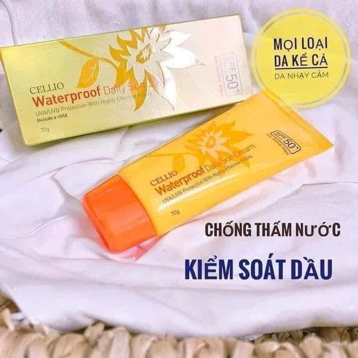 Cellio Waterproof Daily Sun Cream SPF50+ PA+++ Protects Skin, Enhances ...