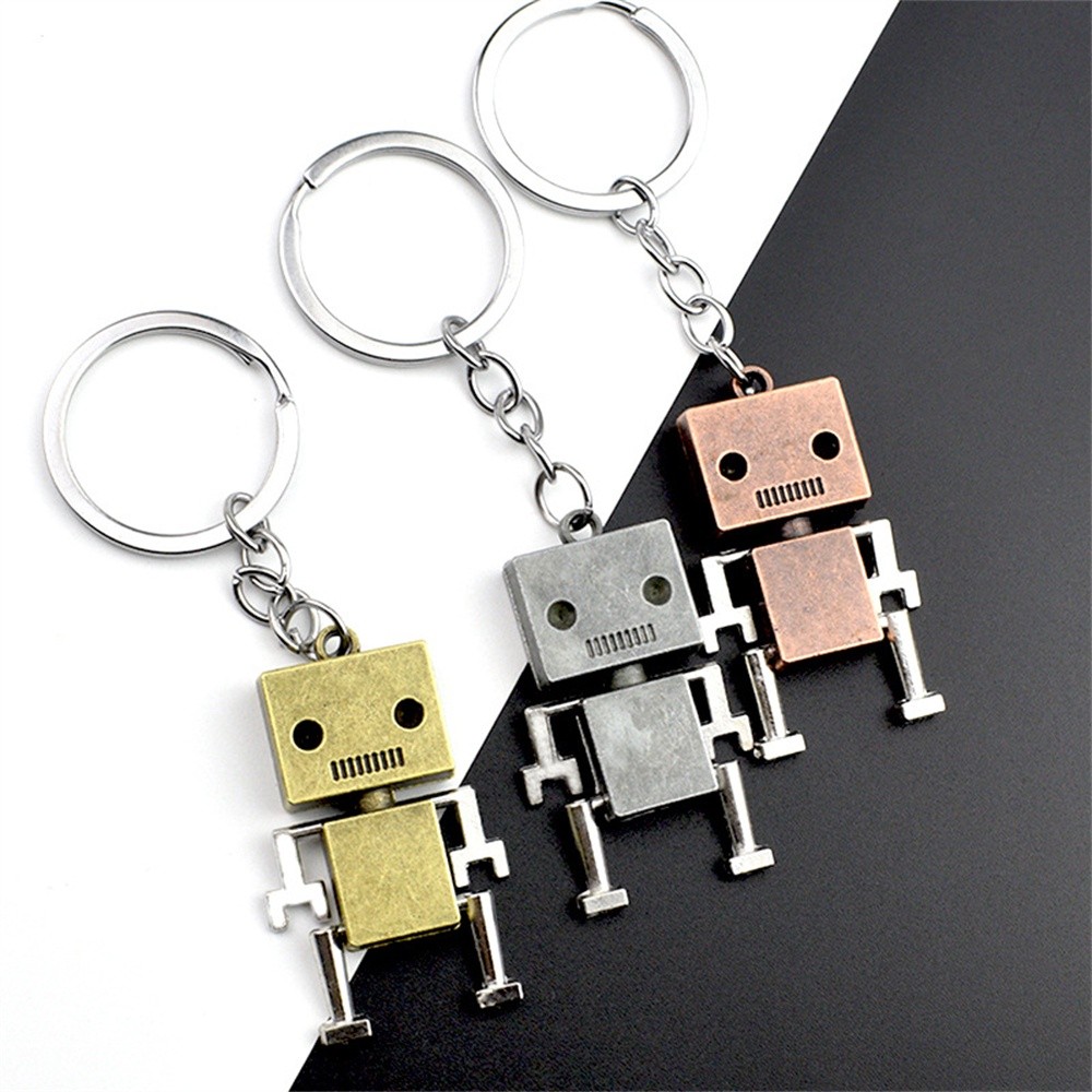 Creative Movable Robot Keychain Metal Cyberpunk Steam Cyberpunk Robot ...