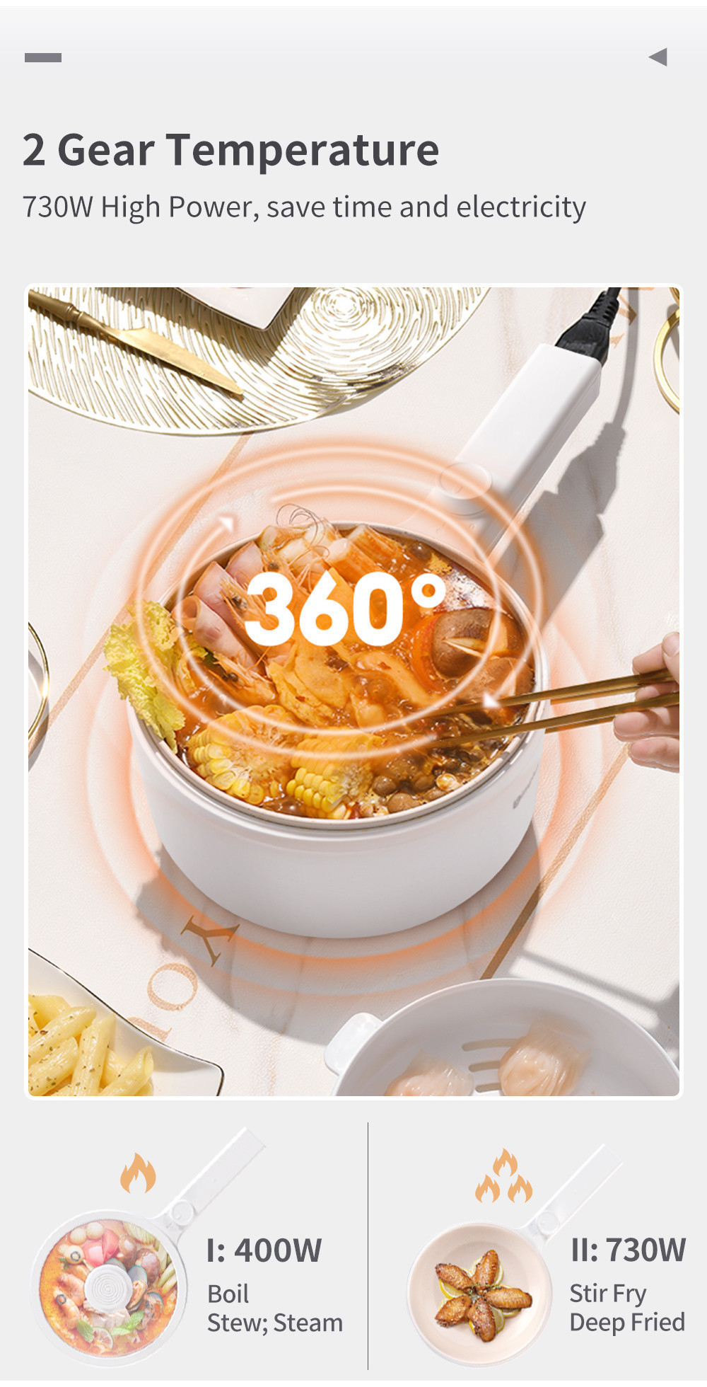 Simplus Kit 2L Electric Cooker丨730W Quick Heating |on-Stick Surface丨 ...