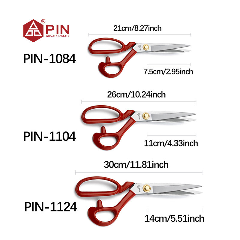 PIN Professional Stainless Steel Dressmaking Scissors 21cm/26cm/30cm ...