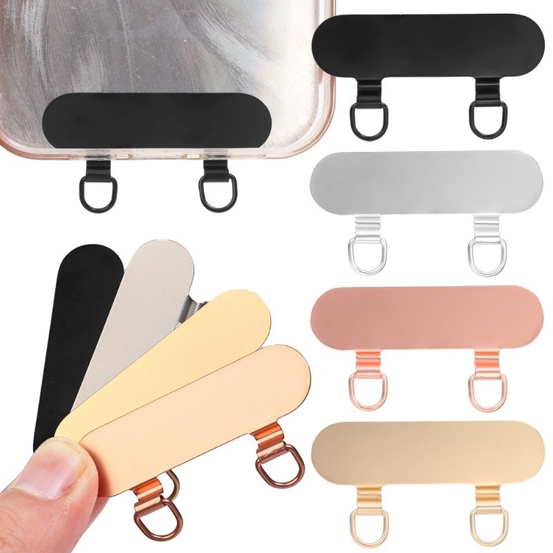 Stainless Steel Phone Case Clip - Binaural Cell Phone Tether Patch ...