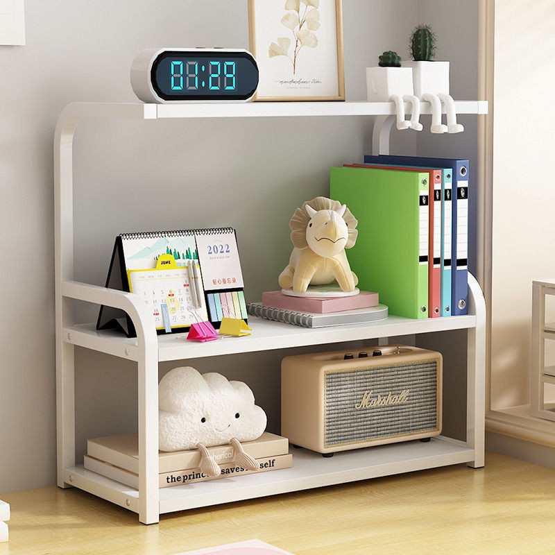 Desktop wrought iron bookshelf storage rack household storage rack ...