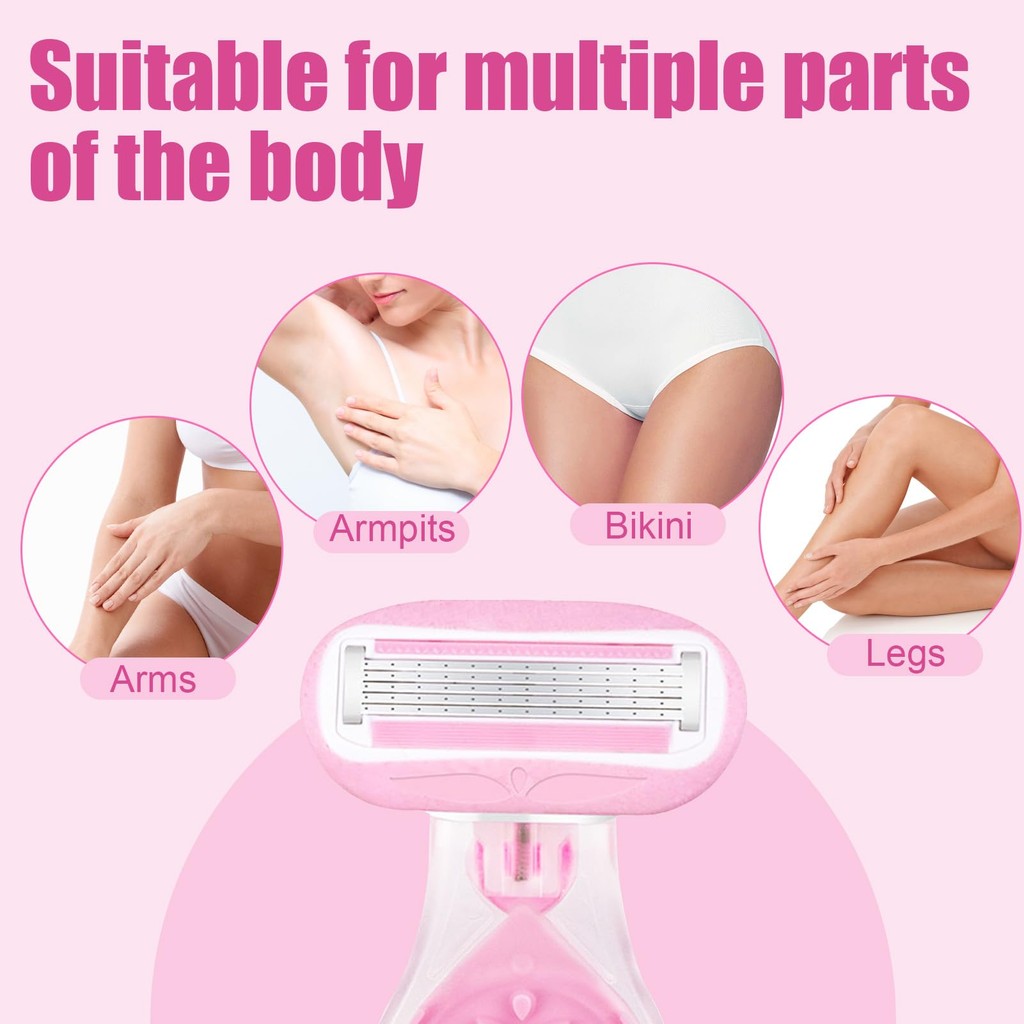 5PCS Razor Ladies Dedicated Armpit Hair Removal with Aloe Vera Vitamin ...