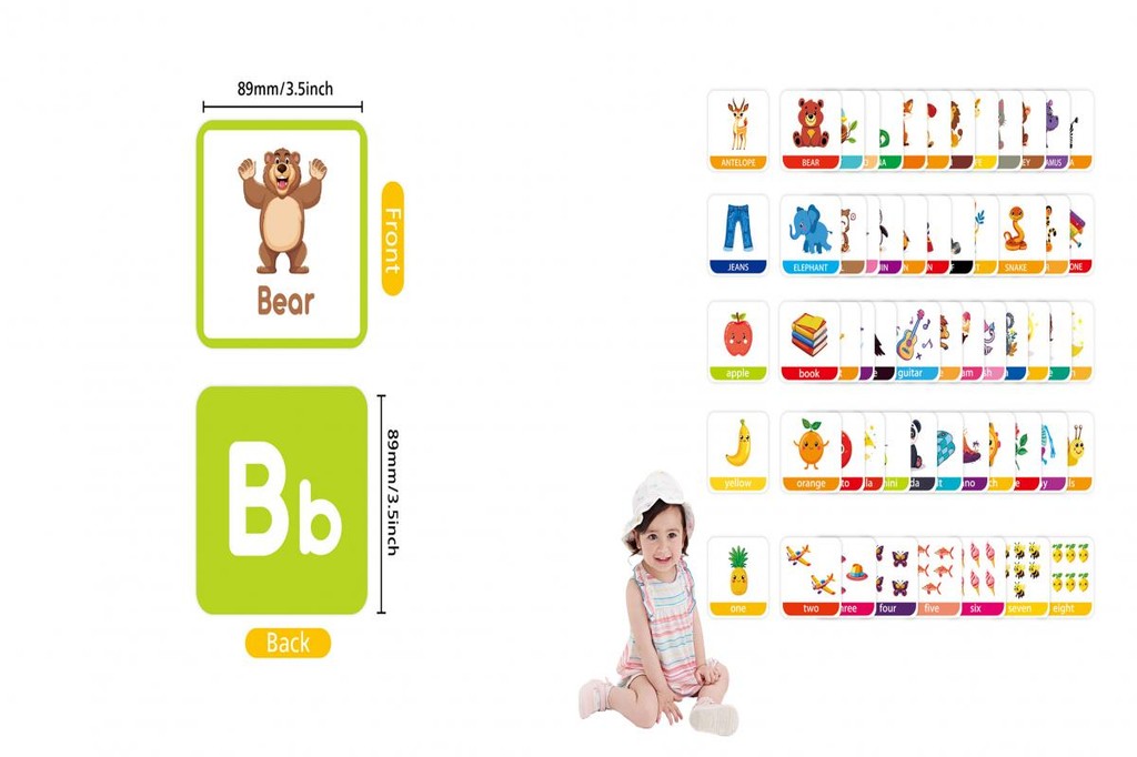 Educational Cards Toddlers Abc Flashcards 60pcs Kids Flash Cards Set ...