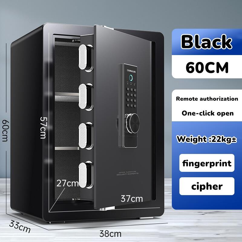 45cm/60cm Anti Theft Safe Box FingerPrint Passcode Key Digital Security ...