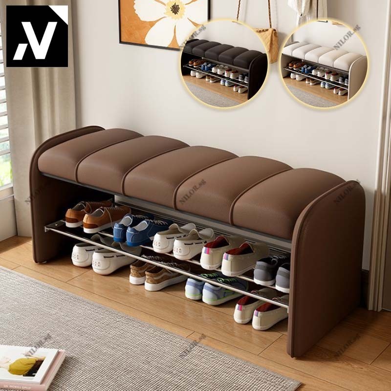 N·R Shoe Rack Home Door Shoe Cabinet Bench Integrated Shoe Rack Seat ...