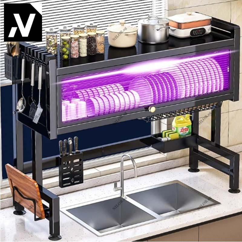 N·R Kitchen Storage Rack Disinfection cabinet Stand Dishwashing Sink ...