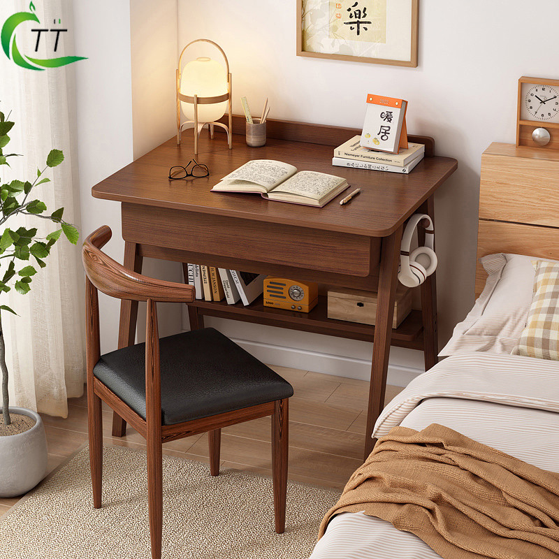 TT Desk For Home Use Student Solid Wood Legs Simple Study Computer Desk ...