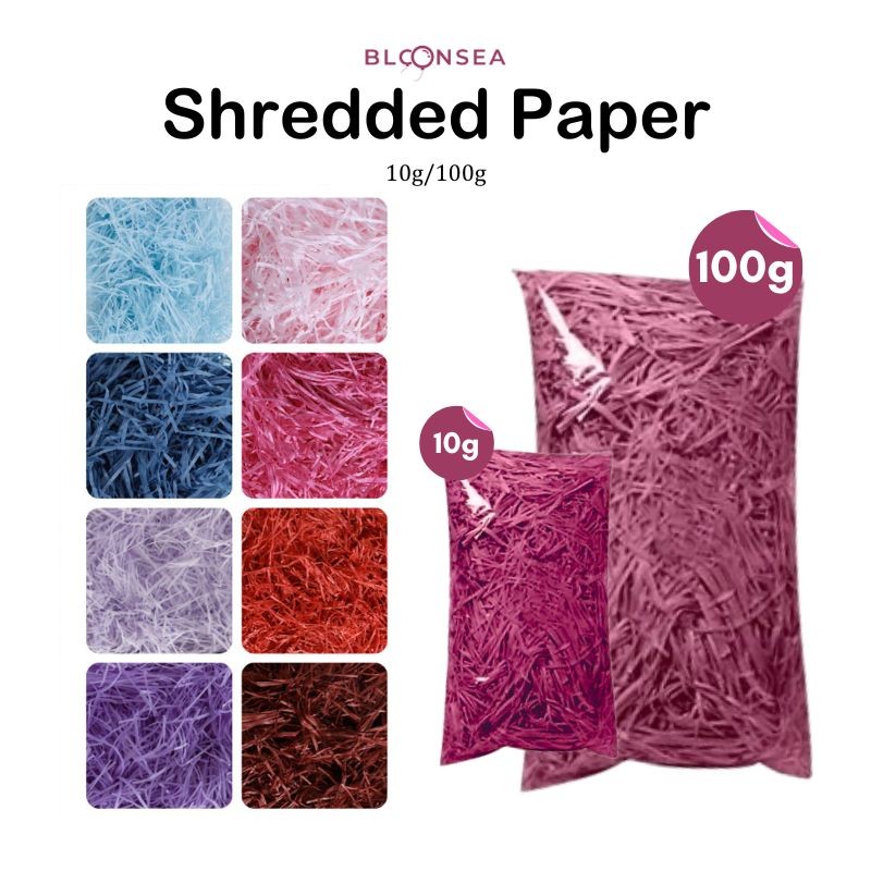 10g 100g Shredded Paper Crinkle Filling Craft Box Surprise Foam Kotak ...