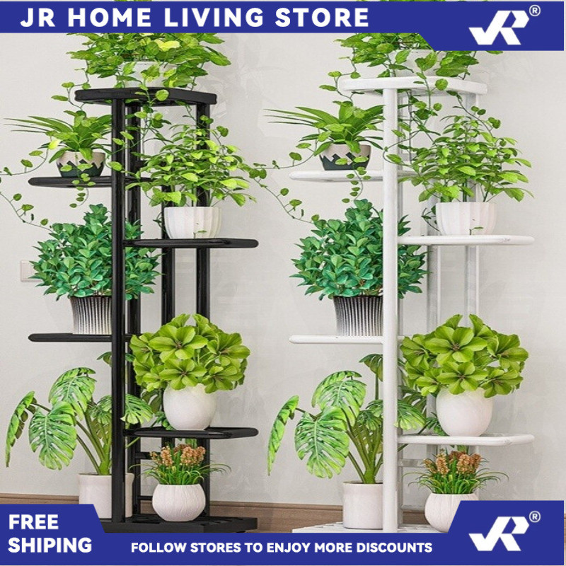 JR MAQ Plant Rack Ironwork Multi Story Stand Living Room wer Pot ...